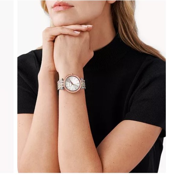 Michael Kors Tri-Tone Glitz Darci Watch